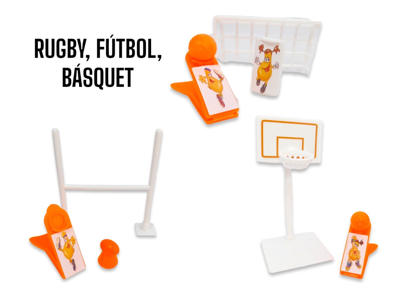 Finger Toys de Futbol, Basquet y Rugby en bolsita
